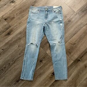 NWT American Eagle Outfitters Super Stretch X Distressed Jeggings Size 18